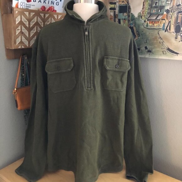 Tommy Bahama 1/2 Zip Pullover Sweatshirt - Island Modern Fit Gorpcore - Picture 1 of 9